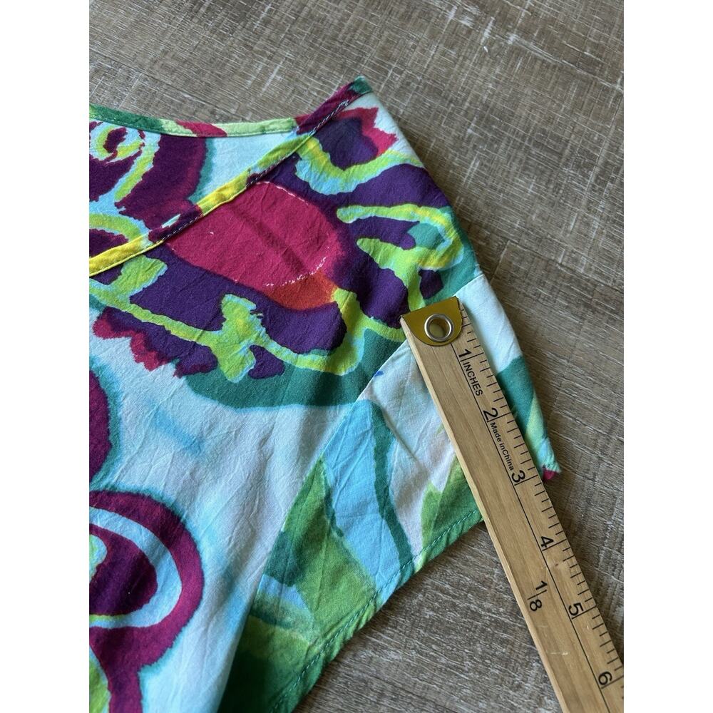 Jams World Flower Field Top XL 100% Rayon Made in Hawaii Abstract Floral - Picture 7 of 10